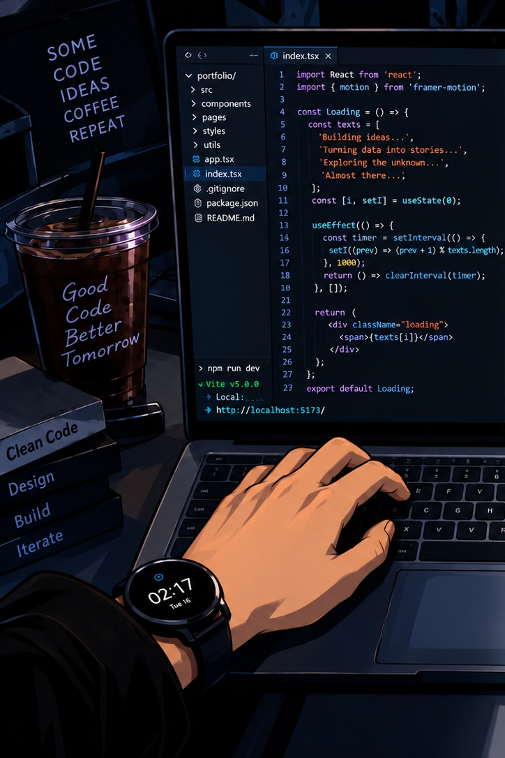 Research hand and laptop